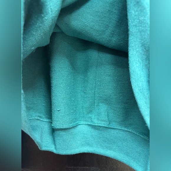 HANES crop top Teal Hoodie for Women - Picture 10 of 14